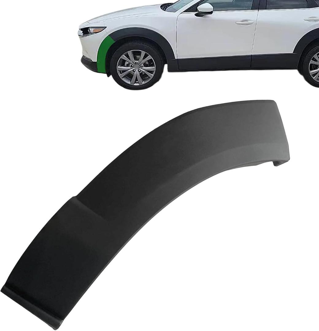 Front Lower Wheel Opening Molding Panel Bumper Fender Flare Molding Cover Plastic Trim Black fit for Mazda CX-30 2020 2021 2022 2023 2024 2025