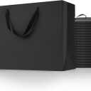 MOXARYSU Extra Large Black Gift Bags: 16x6x12 Inch 48pcs Black Paper Bags With Handles Bulk For Party Shopping Birthday Wedding (XL,48)