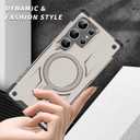 for Samsung Galxy S25 Ultra Case.Hard Phone Cover with Strong Magnetic Heavy Duty Protection.Reinforcement of The Four Corners.Anti-Slip Anti-Fingerprint (Gold, S25 Ultra)