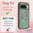 for Google Pixel 9 Pro XL Case - Compatible with MagSafe Women Cute Girls Magnetic Protective Cover Blue Flowers Floral Unique Design Heavy Duty Shockproof Phone Case for Pixel 9 Pro XL 6.8"
