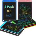 LCD Writing Tablet for Kids, 8.5 Inch Colorful Doodle Board Drawing Tablet, Educational Learning Toys Birthday Gifts for Kids Age 3 4 5 6 7 8 (8 Pack)