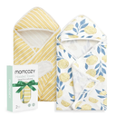 Momcozy Baby Towel with Hooded - Ultra Soft & Absorbent Large Bath Towel Set for Comfort & Gentle on Baby's Skin - Med Thick& Durable -Shower Gift & Bath Essential for Newborn, Infant, Toddler