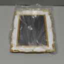 Cuspin 5x7 Vintage Ornate Picture Frame, White and Gold Decorative Resin Photo Frame with Glass Front, Antique Baroque Style Frame for Tabletop Display or Wall Hanging