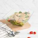 Square Salad Bowl Lids - Medium - Clear - Plastic - Count of 50 - For Food Storage & Container Covering