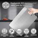 3pcs Stainless Steel Cutting Board Cutting Boards for Kitchen, Upgrade Double Sided Board, Thick Cutting Board for Home Kitchen Cooking