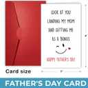 5 x NewEleven Step Dad Gifts - Father's Day Gifts From Stepson, Daughter - Bonus Dad Card Fathers Day, Funny Gift For Step Dads, Bonus Dads - Humorous Greeting Card