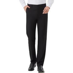 Men's Tall Classic Fit Flex Flat Front Dress Pants Formal Pants for Business & Office (32W x 36L, Black)