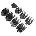 6 Pcs Professional Hair Clipper Combs Guides, Wahl Replacement Guards Set #3171-400 – 1/8” to 1” Fits Most Size Wahl Clippers/Trimmers, Black 1