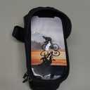 LEMEGO Bike Bag, EVA Waterproof Bike Frame Bag Bike Phone Mount with Rain Cover, Bike Phone Holder Bike Accessories Compatible Phones Under 7”