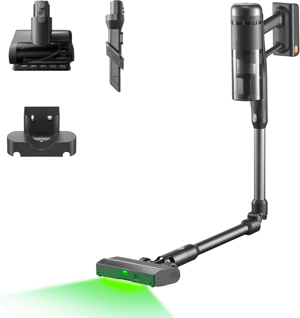 roborock H60 Ultra Cordless Stick Vacuum Cleaners, Upgraded 210AW Suction Stick Vacuum with 90-Min Runtime, 90 Bendable Tube, LED Dust Detection, Vacuum Cleaner for Carpets, Hard Floors & Pet Hair
