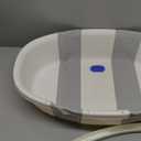 Collapsible Baby Bathtub for Newborn to Toddler 0-36 Months, Spacious Foldable Infant Bath Tub with Thermometer, Cushion & Drain Hole, Portable Travel Tub Grey