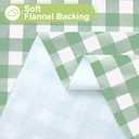 Smiry Rectangle Table Cloth, Waterproof Vinyl Tablecloth with Flannel Backing, Wipeable Buffalo Plaid Table Cover for Indoor and Outdoor (Sage Green & White, 52"x70")