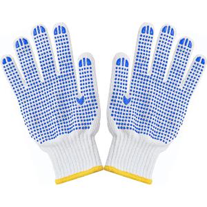 Safety Protection Work Gloves with PVC Grip Knit Cotton Gloves for Construction, Gardening, Painting, Warehouse
