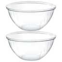 PLASTICPRO Disposable 150 Ounce Round Crystal Clear Plastic Serving Bowls for Snack or Chip ,Candy Dish, Party Salad Container Pack of 4