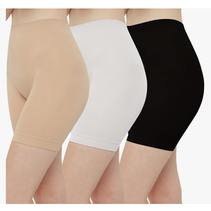 INNERSY Women's Slip Shorts for Under Dresses High Waisted Summer Shorts 3-Pack, Size L