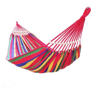 GOCAN Double Hammock 2 Person Extra Large 220x160cm Total Length 330cm Load 500lb Canvas Cotton Hammock for Patio Porch Garden Backyard Lounging Outdoor and Indoor with Removable Spreader bar