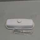 Butter Dish for Countertop and Refrigerator Door Shelf, Airtight Butter Dish with Lid Plastic Butter Holder with Knife Covered Butter Container Keeper, Dishwasher Safe