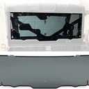 KUAFU Rear Windshield Window Compatible With 2013-2023 Polaris Ranger XP 900/XP1000 2014-2023 900/1000 CREW 2015-2016 XP 570 FULL SIZE/CREW Rear Windscreen Back Window Dust Panel Smoke Tinted