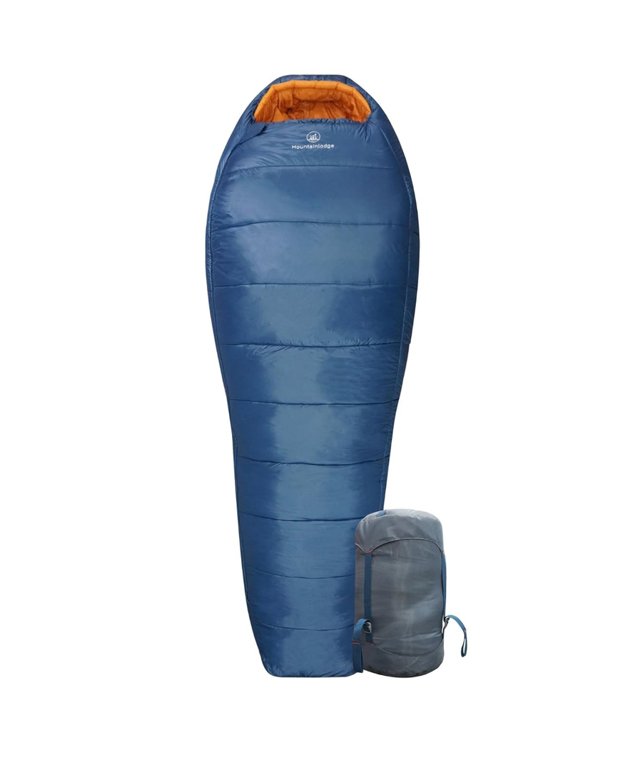3-4 Seasons Shingle Sleeping Bag 15℉ with Inner Pocket for Adult,Perfect for Backpacking,Traveling and Hiking,Including Free Compression Stuff Sack.
