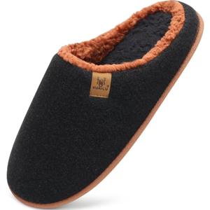 KuaiLu Mens House Memory Foam Slippers with Comfortable Warm Plush Lining | Casual Slip On Lightweight Bedroom Pantuflas，Cushion Orthopedic Arch Support Walking Outdoor Garden Footwear US7-15