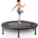 Rebounder Trampoline for Adults, 40"/50" Foldable Spring Fitness Trampoline - 450 lbs Capacity, Quiet & Stable Indoor/Outdoor Exercise Equipment for Cardio Workout