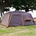 KTT Extra Large Tent 12 Person,Family Cabin Tents,2 Bay-Windows,2 Rooms and 3 Doors 3 Windows with Mesh,Waterproof,Straight Wall,Double Layer,Big Tent for Outdoor,Picnic,Camping