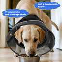 Inflatable Dog Cone for Dogs After Surgery,Soft Adjustable Elizabethan Collar for Large Dogs,2-in-1 Dog Cone with Detachable Shield,Anti-Anxiety Comfortable Pet E-Collar Prevents Licking Wounds(L)