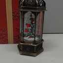 12.8" Christmas Snow Globe Lantern Christmas Decorations Indoor with Swirling Glitter Three Cardinals in The Tree, Lighted Musical Snow Globes for Home Decoration USB Powered or Battery Operated