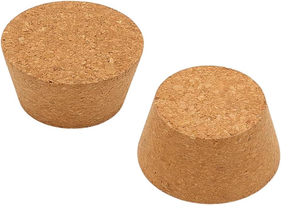 OLYCRAFT 2Pcs Large Cork Stoppers 2.4~3.2 Inch Cork Bottle Stoppers Tapered Corks Plugs Corks Canning Jar Lids Wood Tapered Plugs Wooden Taper Stopper for Kitchen Wedding Favor Canning