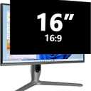 16 Inch Computer Privacy Screen for 16:9 Monitor, Removable Anti Glare Blue Light Filter & Anti-Scratch Protector Film - Eye Protection Privacy Shield for Desktop Monitors