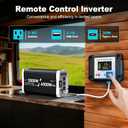 3000 watt Pure sine Wave Inverter, 12V DC to 110V AC Power Inverter, with 3 AC Output sockets, USB Port, Type-C Port, Remote Control with LCD Screen, Used for Solar Emergency Power Supply in RV Homes