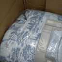 Martha Stewart - King Comforter Set, 100% Silky Smooth Cotton Sateen Bedding for Year Round Comfort, 3 Piece Bed Set with Matching Pillowcases (Farmhouse Toile Blue)