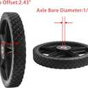 Parts Camp 16" Lawn Mower Wheels 16 x 1.75'' Spoked Plastic Wheel and Tire For Garden cart/Pressure Washer/Generator/Wheelbarrow/Trolley/Dolly Wheel/Push Mowers/Hand truck tires(Set of 2)