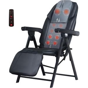 Foldable Electric Massage Chair with Heat FR-M25D Full Body Massage Portable Adjustable Backrest Height Neck Position Suitable for Heights from 59 in to 79 in