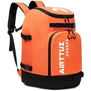 AIRTTUZ Ski Boot Bag - Ski and Snowboard Boots Backpack Excellent for Travel with Waterproof Exterior & Bottom - for Men, Women and Youth.