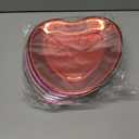 Winoo Design Bulk Valentines Plates - 50 PK - Shiny Heart Shaped Plates Paper for Valentines Day Decor Decorations Valentine Party Supplies