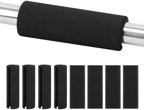 4 Pcs Shock Handle Grips with Hook and Loop Tape Foam Grips Wrap Tube Pad Buffer Handle Covers for Fitness Home Garden Bicycle Exercise Equipment Strollers Handlebar Replacement