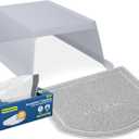 PetSafe ScoopFree Clumping Automatic Self Cleaning Cat Litter Box Hood and Accessory Bundle Includes Litter Box Hood, Waste Bin Liners for Easy Cleanup and Litter Mat for Less Tracking and Mess