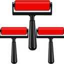 Geelin 3 Pack Rubber Brayer for Gel Printing 4 Inch Rubber Brayer Roller for Printmaking