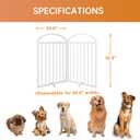 SNUOWU 2 Panels Full Matel Freestanding Dog Gates, 48" Extra Wide 32" Tall Free Standing Dog Pet Gate for Indoor & Outdoor. Foldable Pet Fences for Doorways, House, Stairs, Porch, Deck, Yard