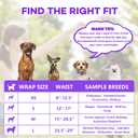 BURVAGY 50 Count Disposable Male Dog Wraps, Male Dog Diapers, Super Absorbent Pee Wraps, Belly Bands for Dogs, Leak Proof, Wetness Indicator, Puppy and Doggie Diaper for Peeing, Large
