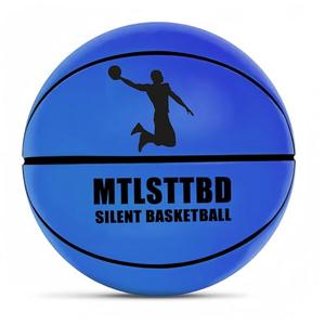 Mtlsttbd 2026 New Silent Basketball-Size 7 (29.5") Upgrade Dribble Dream Silent Basketball, Grooved Airless Foam Technology for Soundless for Quiet Dribbling and Indoor Training(Blue)