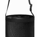 Horse Feed Bag, Large Hay Bags Durable PVC Grain Mesh Horse Feeder with Adjustable Strap,Comfort Neck Pad,Nose Pad and Waterproof Bottom Feed Bags for Horses (Black 1 Pack)