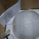 16ft Mid Century Pendant Light Fixture, White Frosted Glass Globe Hanging Light with Dimmable Switch and Plug for Kitchen Island, Dining Room, Bedroom Room, Living Room (Brass)