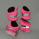 YAODHAOD Dog Shoes for Winter, Dog Boots & Paw Protectors, Fleece Warm Snow Booties for Puppy with Reflective Strip Anti-Slip Rubber Sole for Small Medium Size Dogs,Size 5: 1.9"x1.5" (L*W),Pink