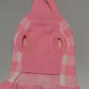 Dog Sweater Dress Plaid Knitwear for Small Medium Dogs Warm Puppy Pet Turtleneck Stretch Pullover Cute Fall Winter Vest Clothes with Leash Hole for Christmas (Pink, M)