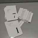 JINMURY White Wedding Table Numbers 1-30 with Stands, 5"x7" White Acrylic Table Numbers, Perfect for Wedding Reception, Party, Anniversary, Event