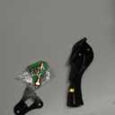 Black Kick Down Door Stoppers for Bottom of Door, Heavy Duty Kickdown Door Stop, Adjustable Door Stoppers, One Touch Kick Down Stopper (4 Inch x 1 Pack)