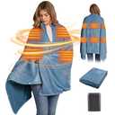 Heated Blanket Battery Operated Soft Cordless Heated Blanket Shawl Portable Heated Throw Blanket Poncho Wraps Fast Heating