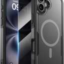 Diaclara Designed for iPhone 16 Case, [with Privacy Screen Protector] [Anti Spy] [Military Grade Drop Protection] Heavy Duty Full-Body Shockproof Phone Case, Magnetic Black